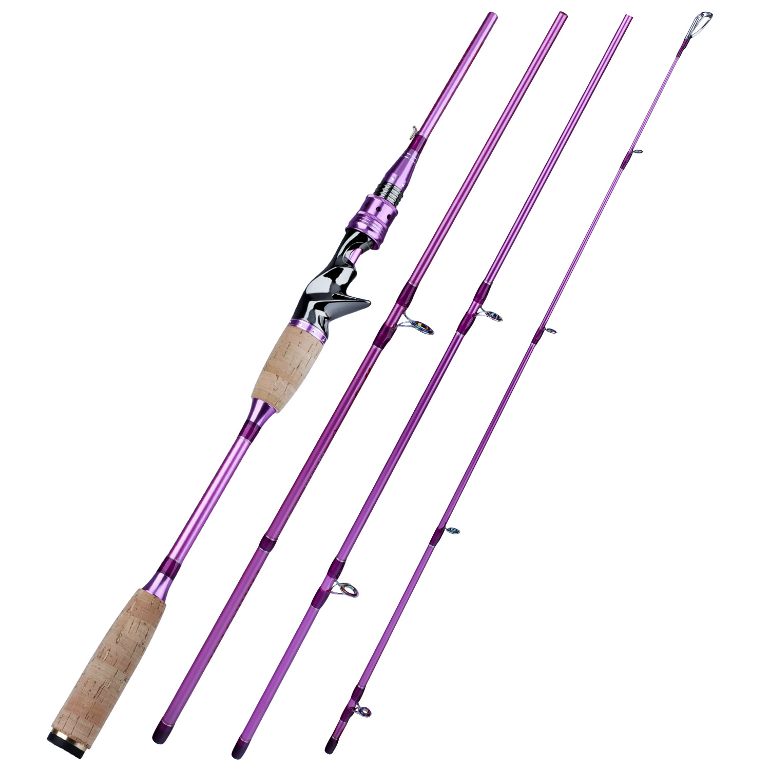 Caña Casting Rosa 4 Secciones 2.1m