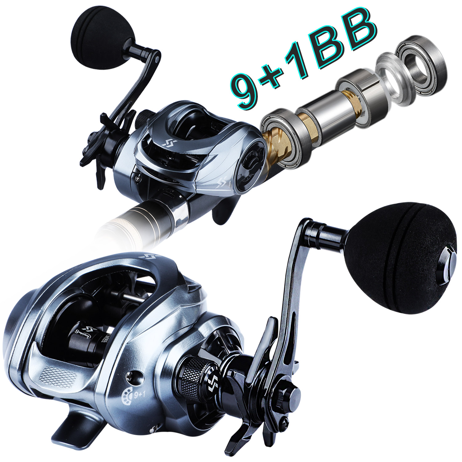Carrete Baitcasting SY-200 Zurdo