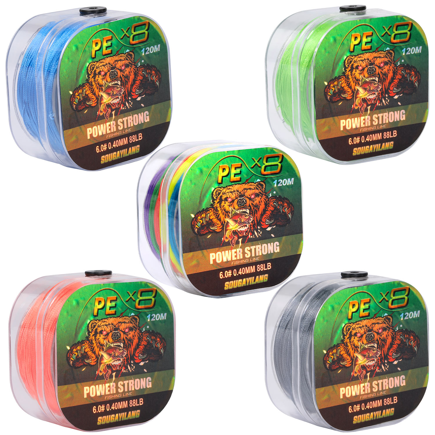 Línea Trenzada X8 Gris 120m 0.6#